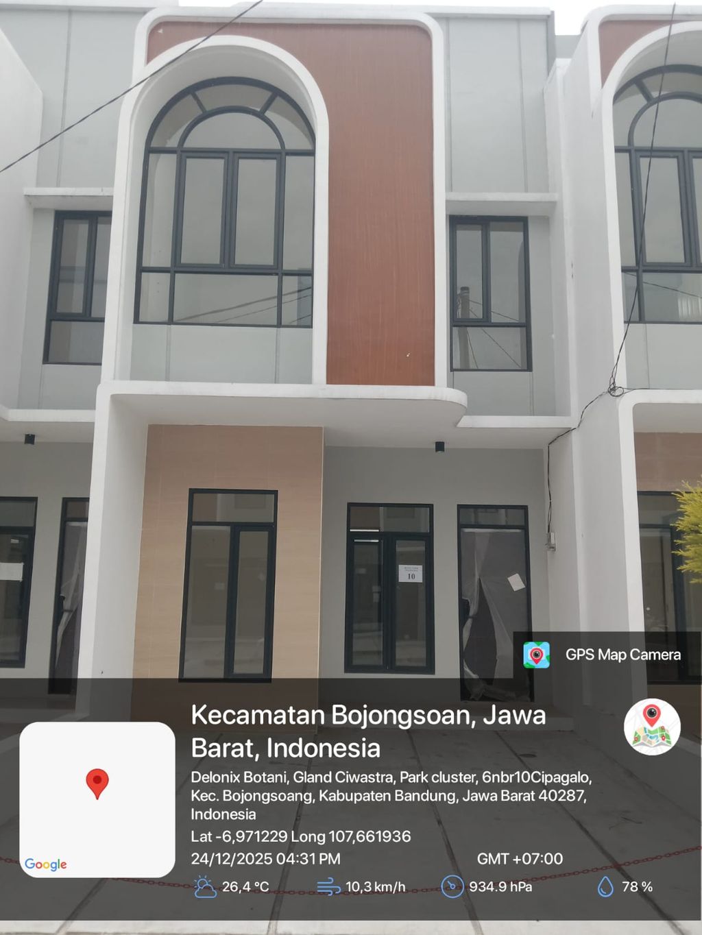 foto tampak rumah tipe 43 Compact 3 Kamar HC (485) perumahan G-Land Ciwastra Park 2