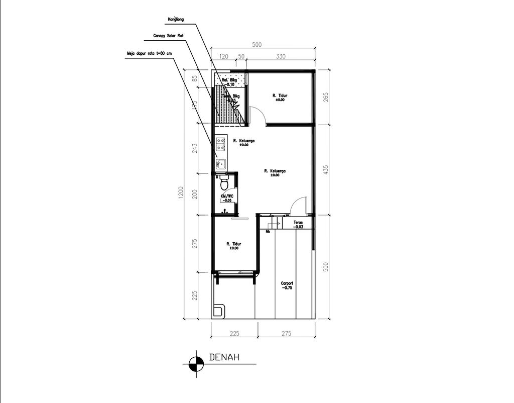 foto denah rumah tipe 38 1 lantai (398) perumahan G-Land Ciwastra Park 2