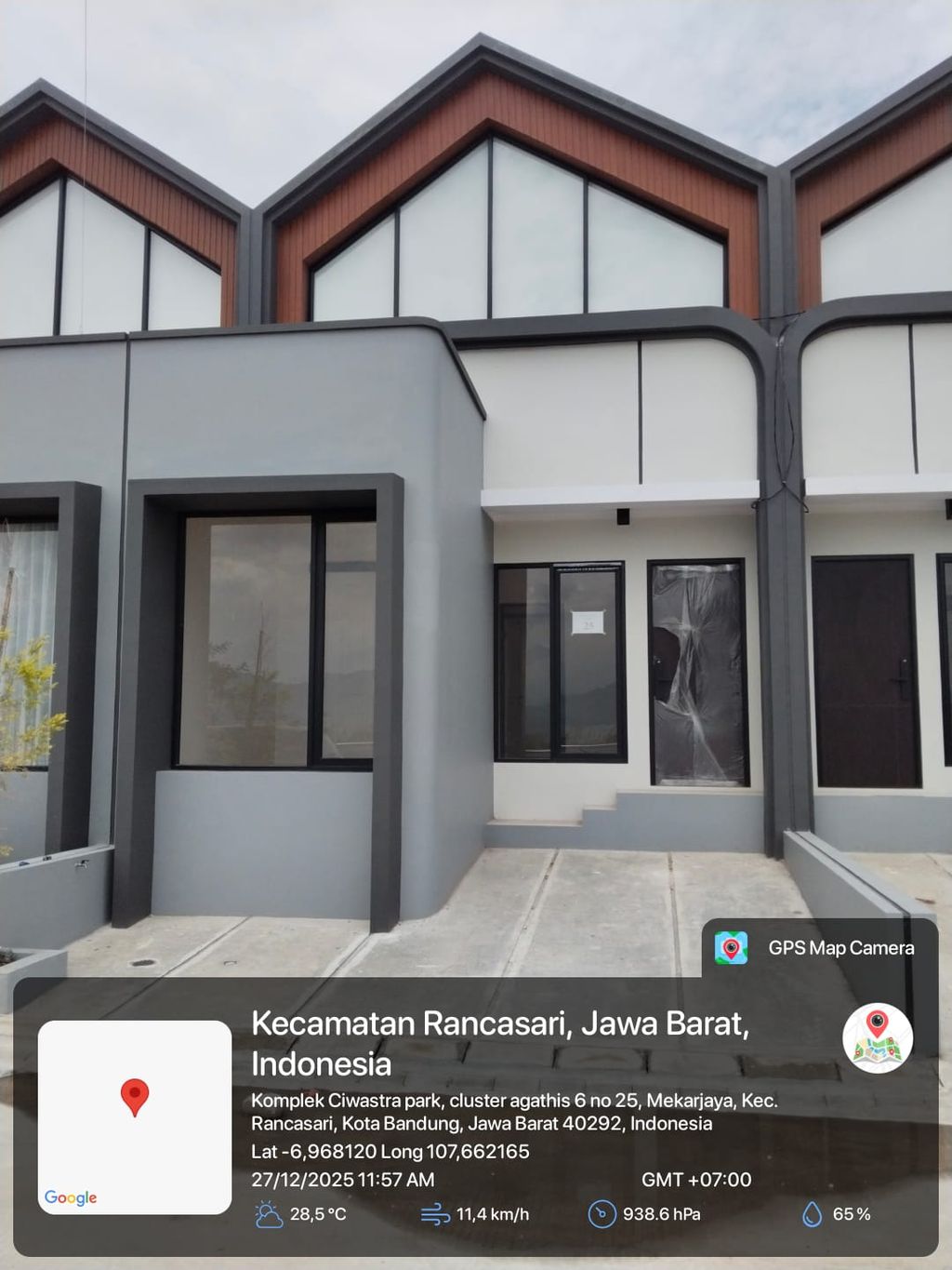 foto tampak rumah tipe 38 1 lantai (398) perumahan G-Land Ciwastra Park 2