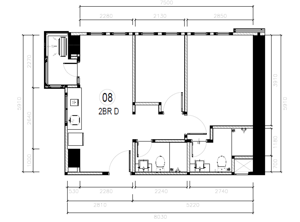 foto denah rumah tipe Apartment 20I perumahan Princeton Boutique Living