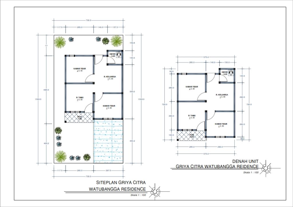 foto denah rumah tipe 36 perumahan GRIYA CITRA WATUBANGGA RESIDENCE