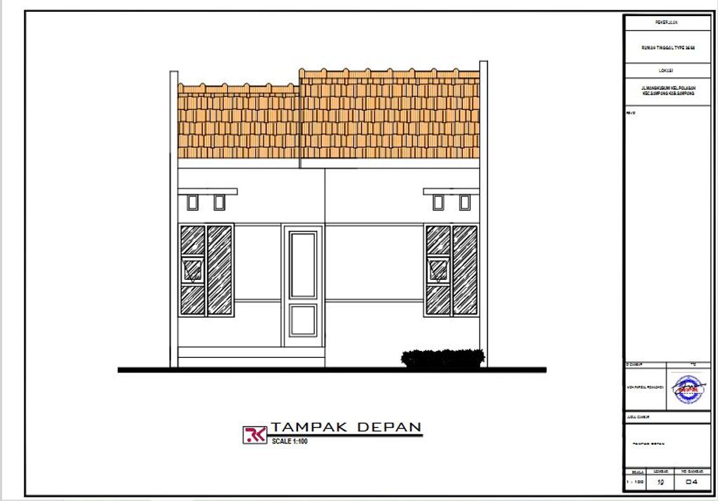 foto tampak rumah tipe 36 perumahan ROYAL MANGKUBUMI