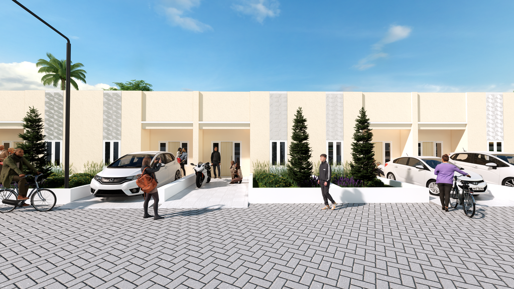 foto tampak rumah tipe OBSIDIAN PLUS perumahan Grand Kemayoran