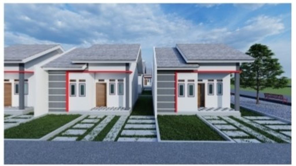 foto tampak rumah tipe 36 perumahan MIFZAL ANAK SULTAN RESIDENCE
