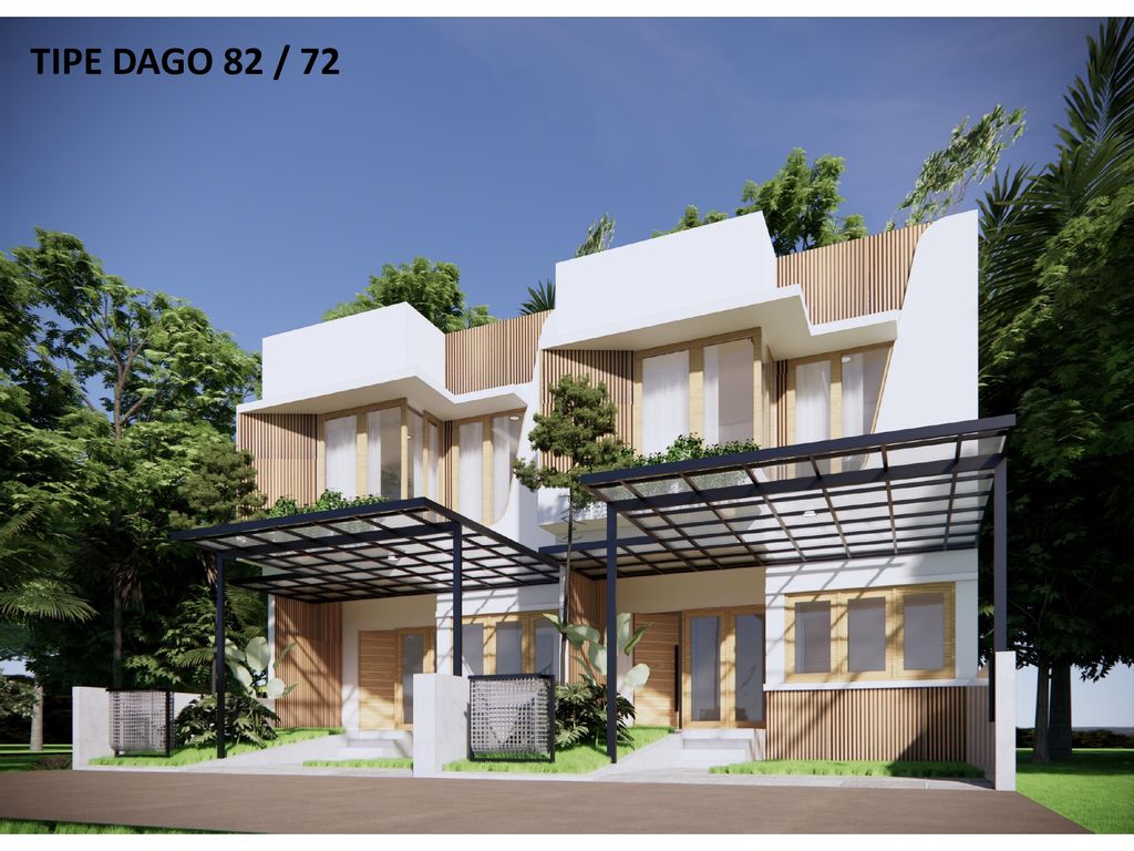 foto tampak rumah tipe Dago 82/84 perumahan Royal Parahyangan