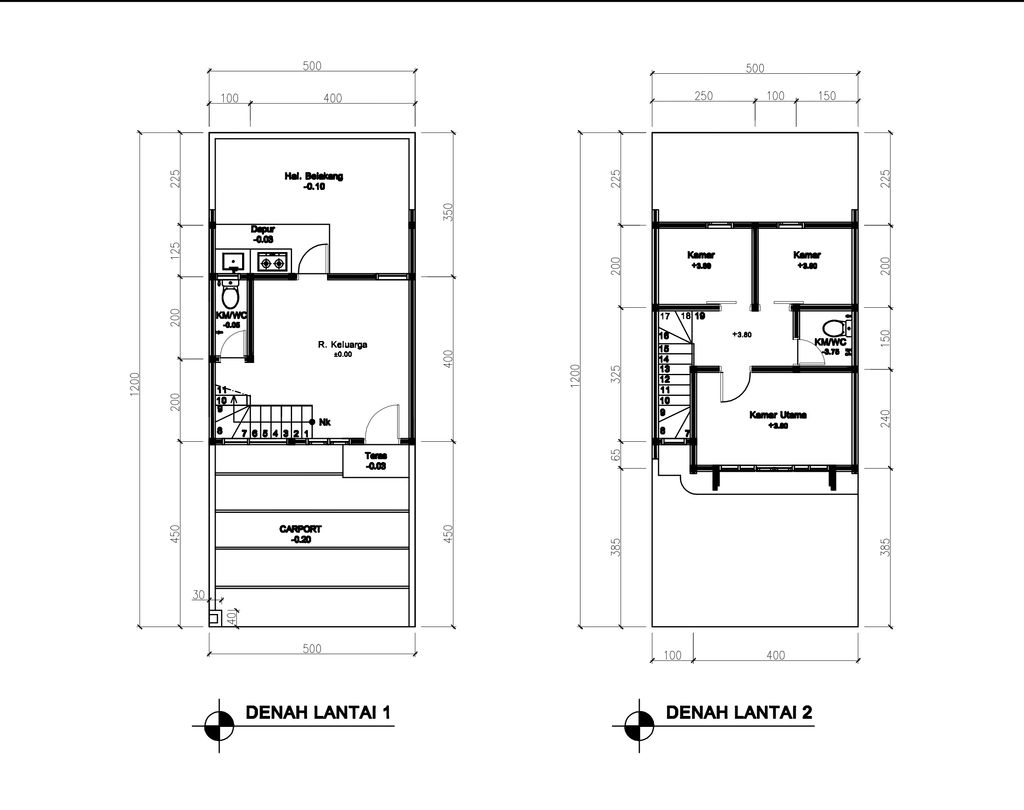 foto denah rumah tipe 50 Compact 3 Kamar HC (556) perumahan G-Land Ciwastra Park 2