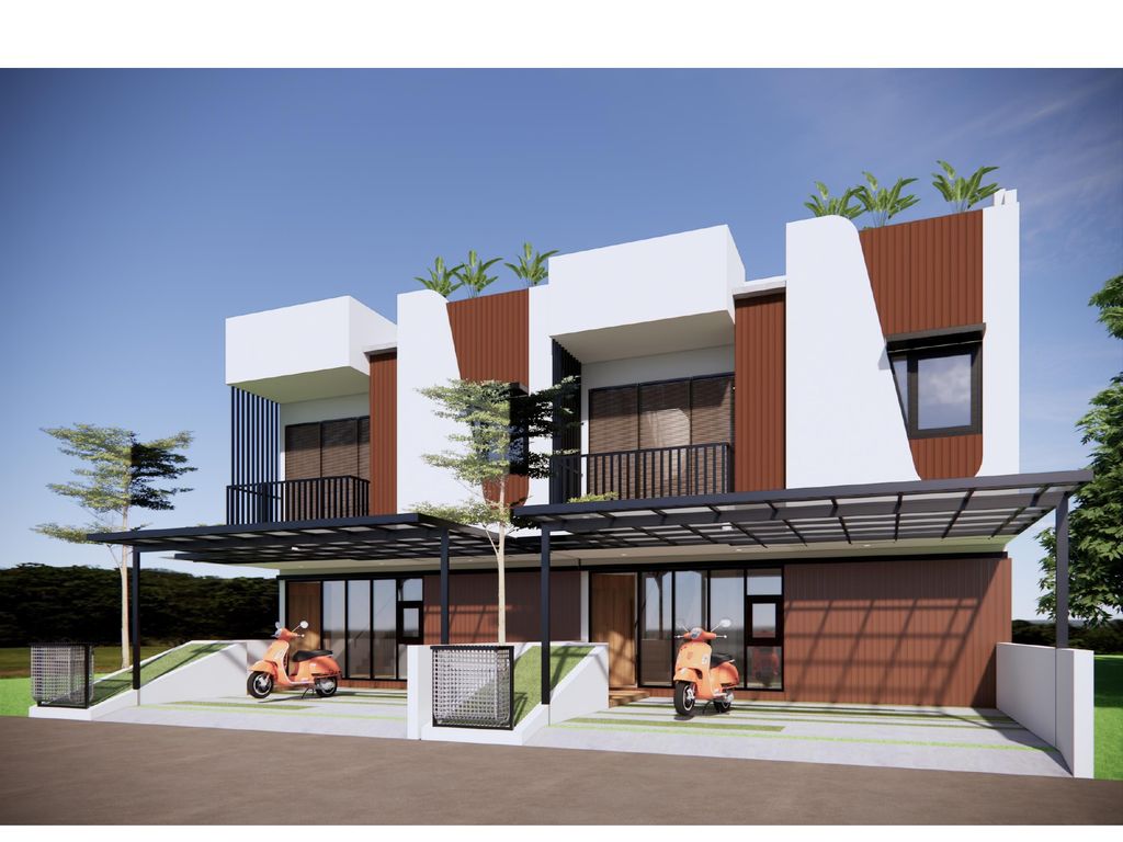 foto tampak rumah tipe Dago 105/114 perumahan Royal Parahyangan