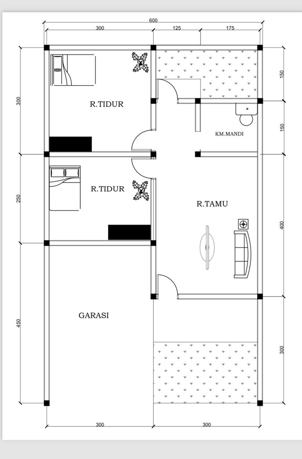 foto denah rumah tipe 36 perumahan GRIYA TELUK INDAH