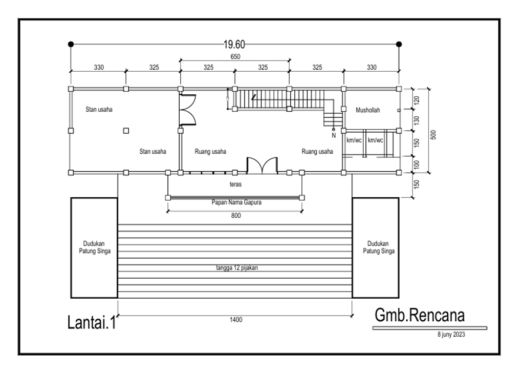 foto denah rumah tipe 111/223 perumahan PERUMAHAN GODEAN MANDIRI