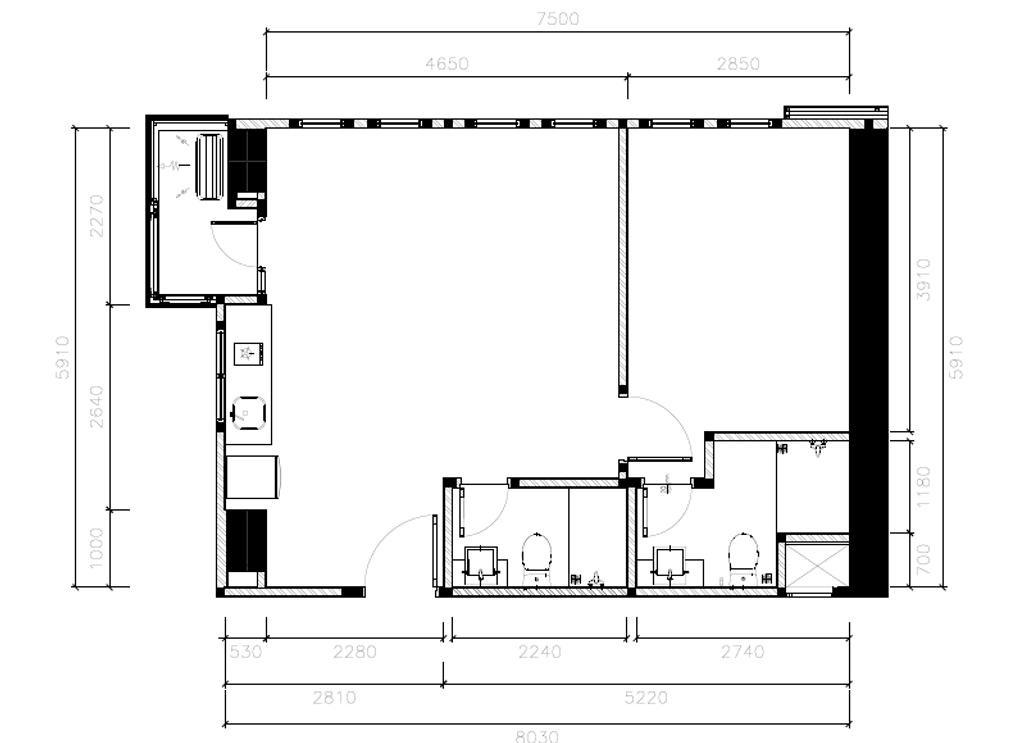 foto denah rumah tipe Apartment 17H perumahan Princeton Boutique Living