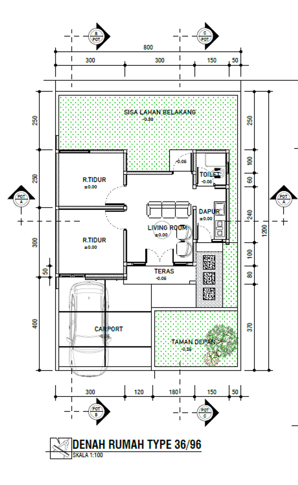 foto denah rumah tipe 36 (111m2) perumahan ARWANA ESTATE 2