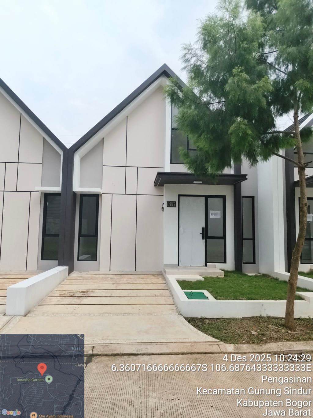 foto tampak rumah tipe NG1-0011 perumahan SERPONG NATURA CITY