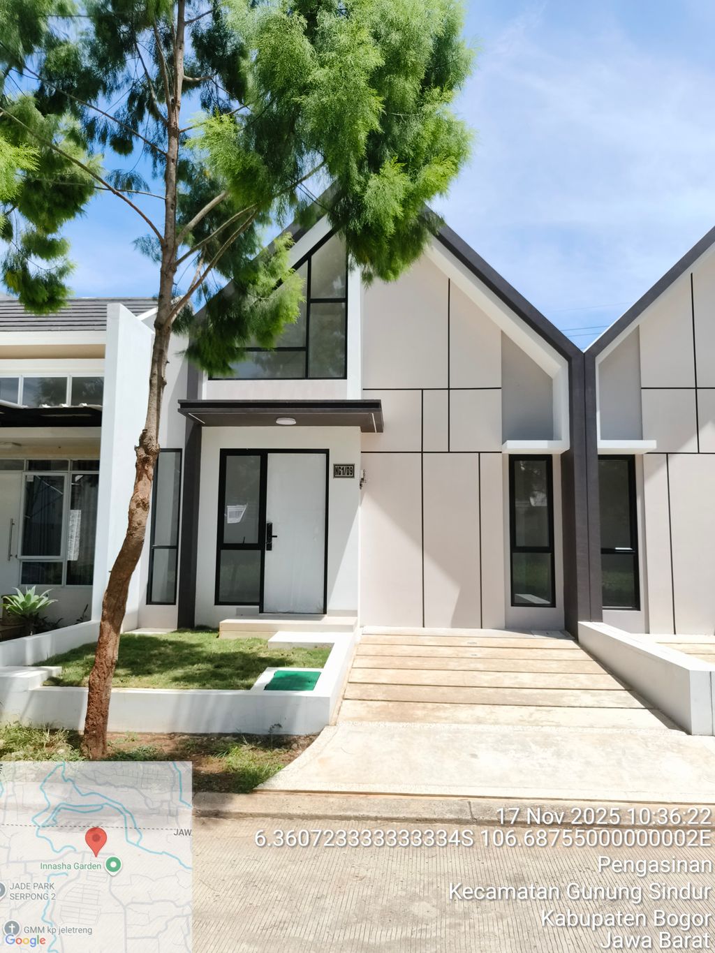 foto tampak rumah tipe NG1-0009 perumahan SERPONG NATURA CITY