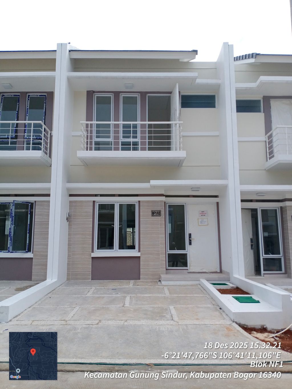 foto tampak rumah tipe NF1-0060 perumahan SERPONG NATURA CITY