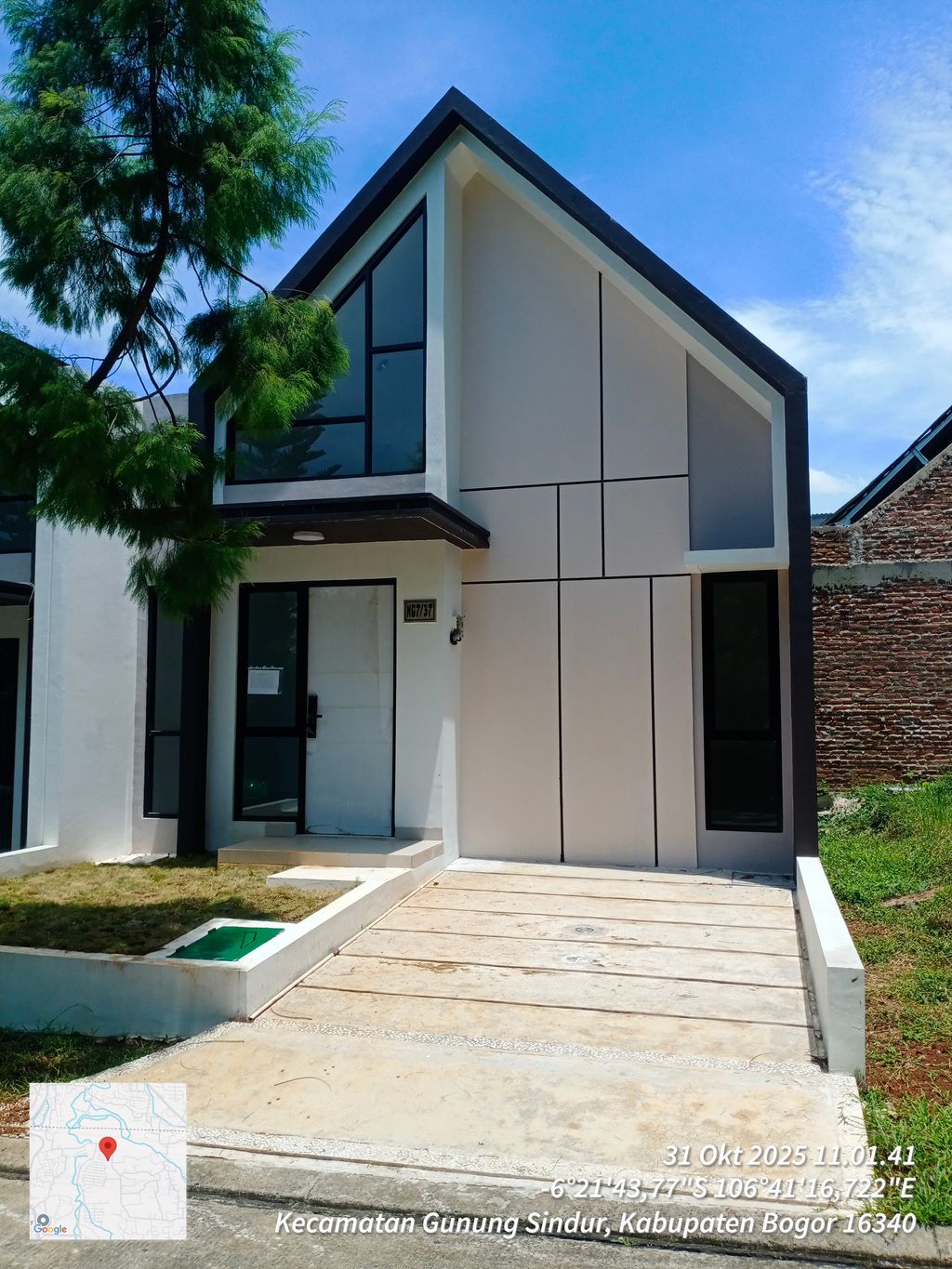 foto tampak rumah tipe NG7-0037 perumahan SERPONG NATURA CITY