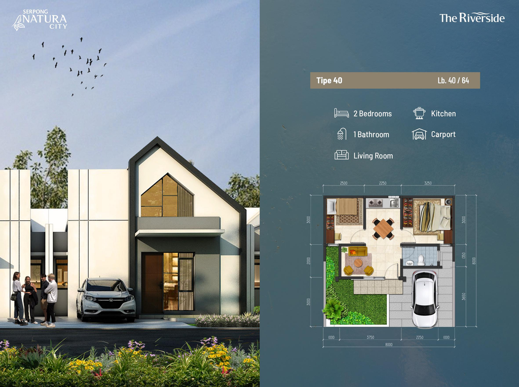 foto denah rumah tipe RS2-0053 perumahan SERPONG NATURA CITY TAHAP 2