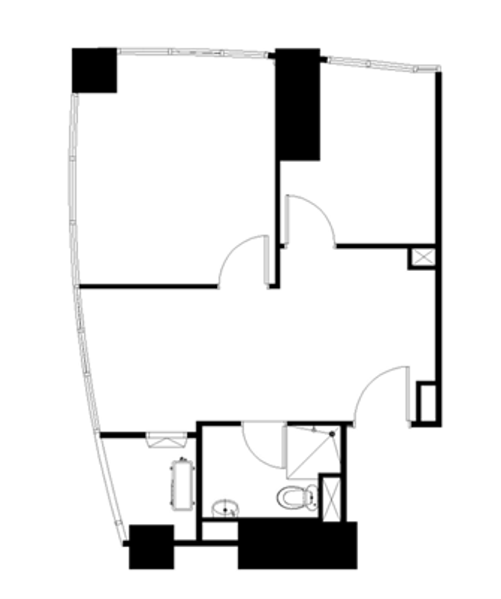 foto denah rumah tipe BARCLAY GRAND 2 BR CORNER C perumahan GRAND KAMALA LAGOON TOWER EMERALD & BARCLAY