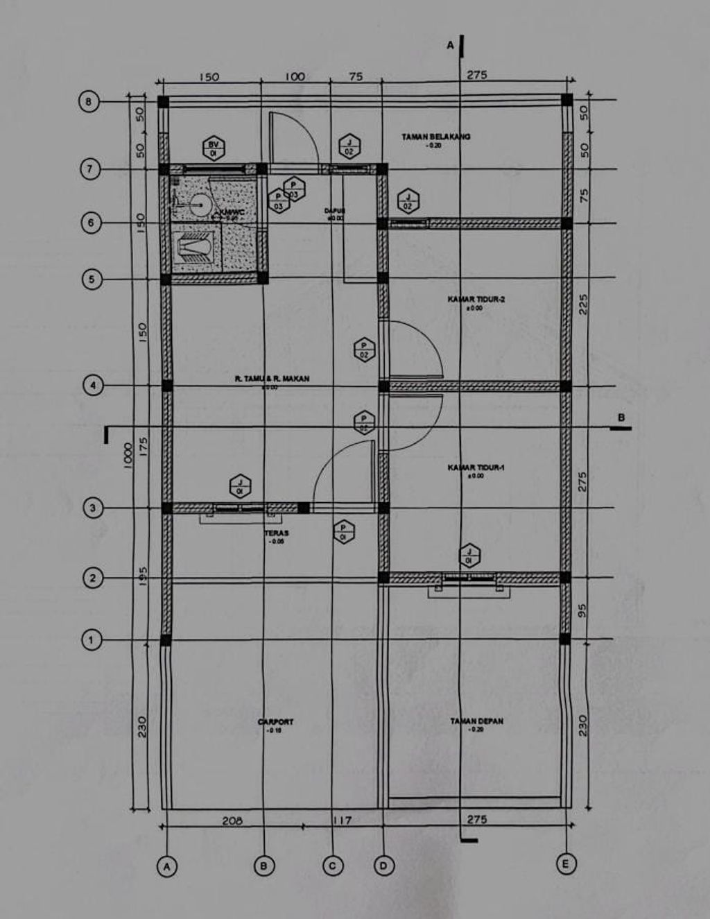 foto denah rumah tipe 30/60 perumahan LANGIT BIRU RESIDENCE