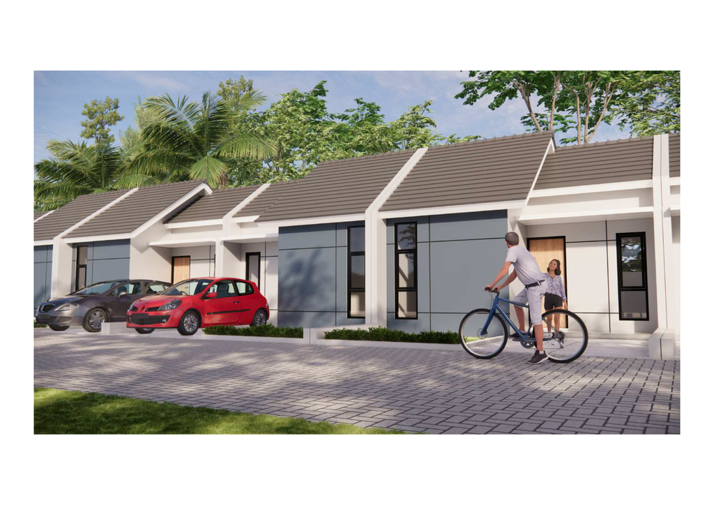 foto tampak rumah tipe 30 perumahan PERMATA RESIDENCE