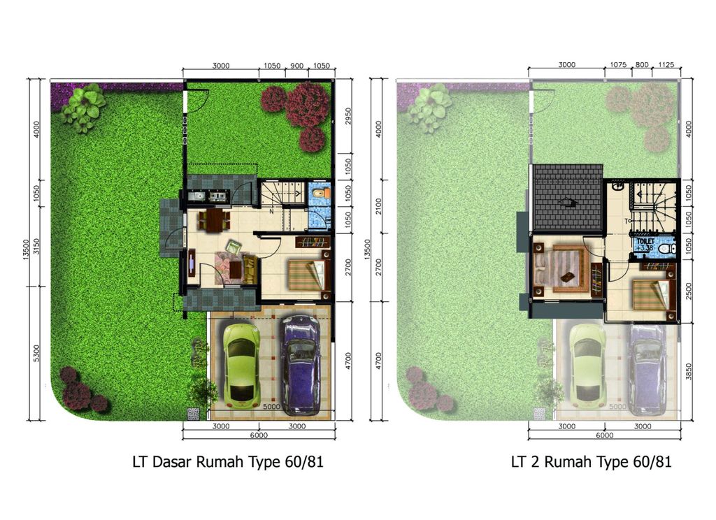 foto denah rumah tipe NGD-0002 perumahan SERPONG NATURA CITY