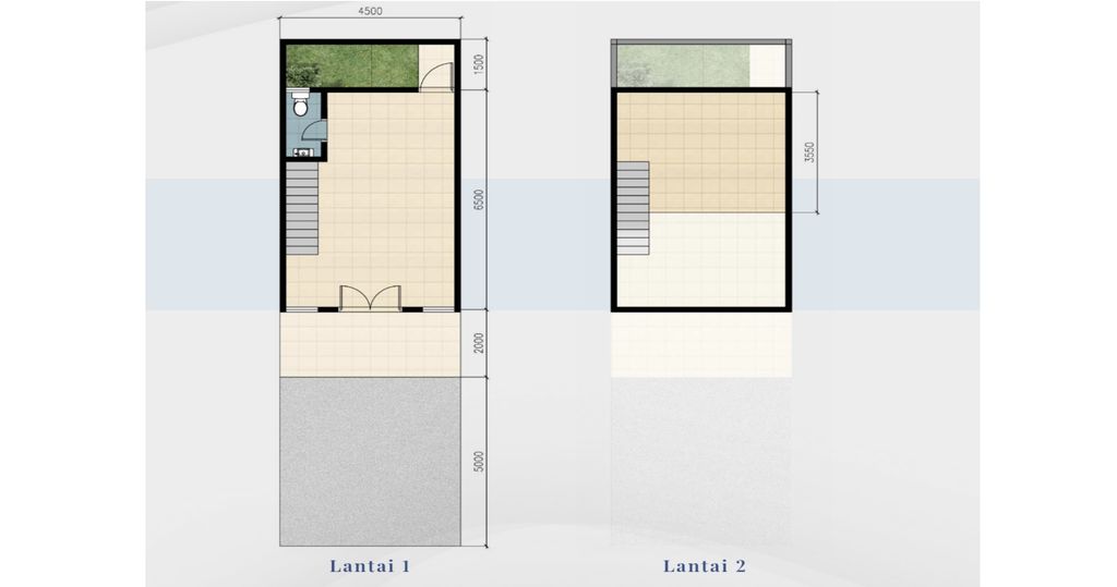 foto denah rumah tipe MEZZANINE 45/45 (NOV 25) perumahan RUKO CITY BEACH - PANJIBUWONO CITY BEKASI