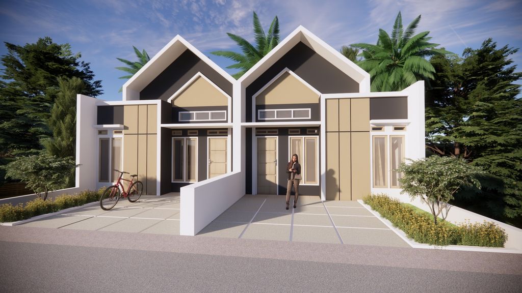 foto tampak rumah tipe BLOK C perumahan Grand Nuansa Kotabaru 1