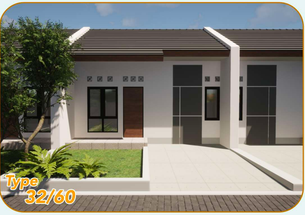 foto tampak rumah tipe 32/60 perumahan Griya Kembang Asri 1