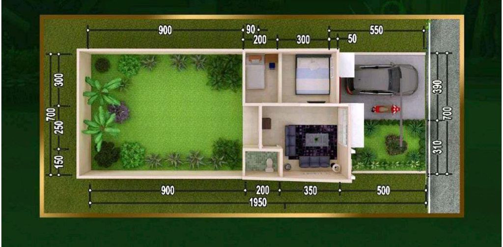 foto denah rumah tipe 36 Camelia perumahan KAYANA SERDAM RESIDENCE TAHAP 3