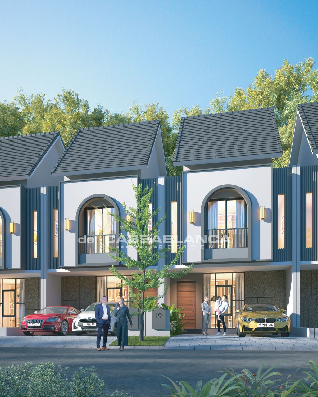foto tampak rumah tipe RAVENNA perumahan DE CASSABLANCA RESIDENCE