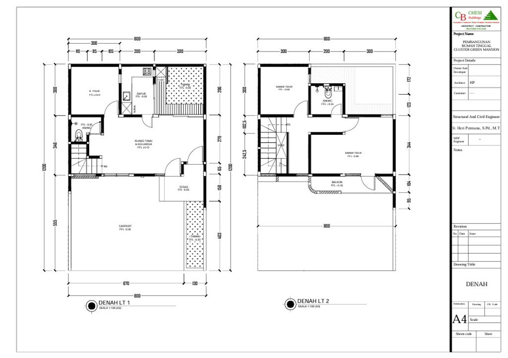 foto denah rumah tipe 70 perumahan Green Mansion Cihanjuang