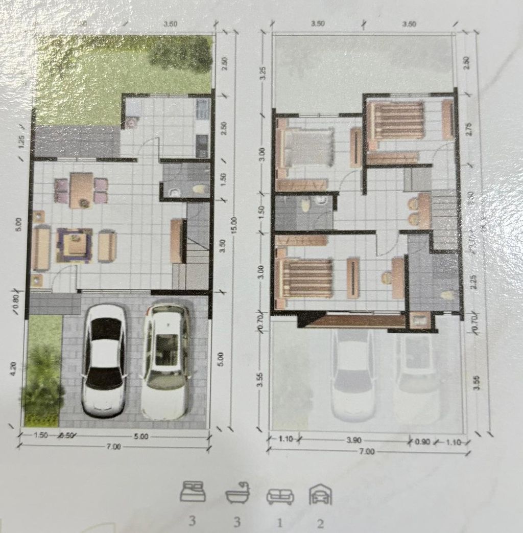 foto denah rumah tipe RAVENNA perumahan DE CASSABLANCA RESIDENCE