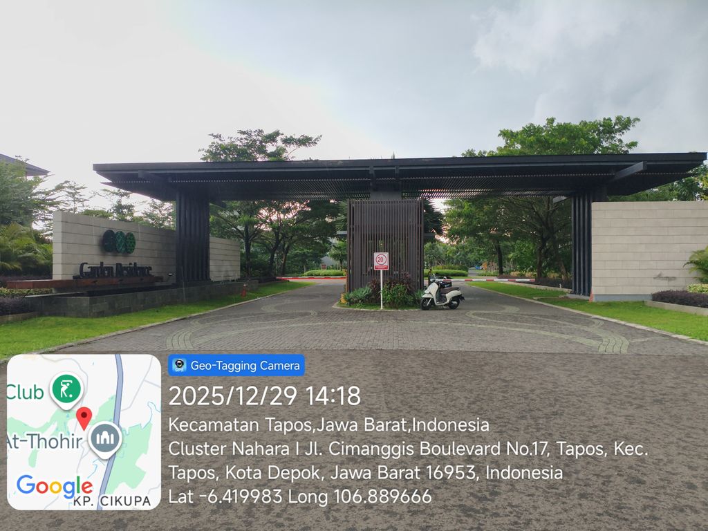 foto gerbang perumahan GARDEN RESIDENCE