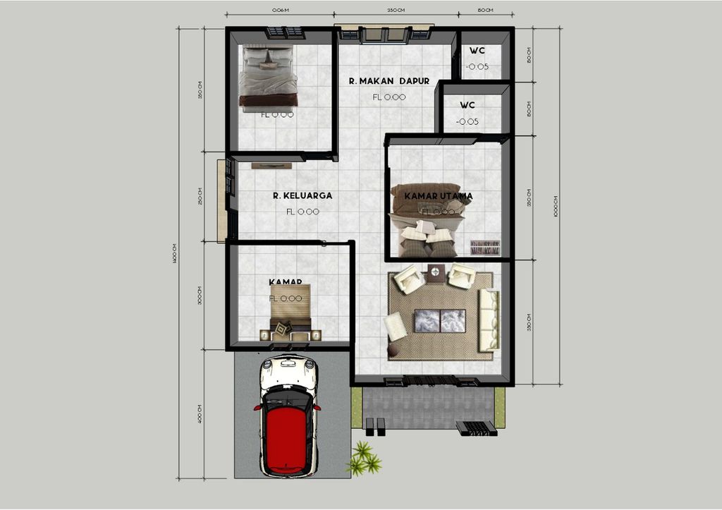 foto denah rumah tipe 80 perumahan MIFZAL ANAK SULTAN RESIDENCE