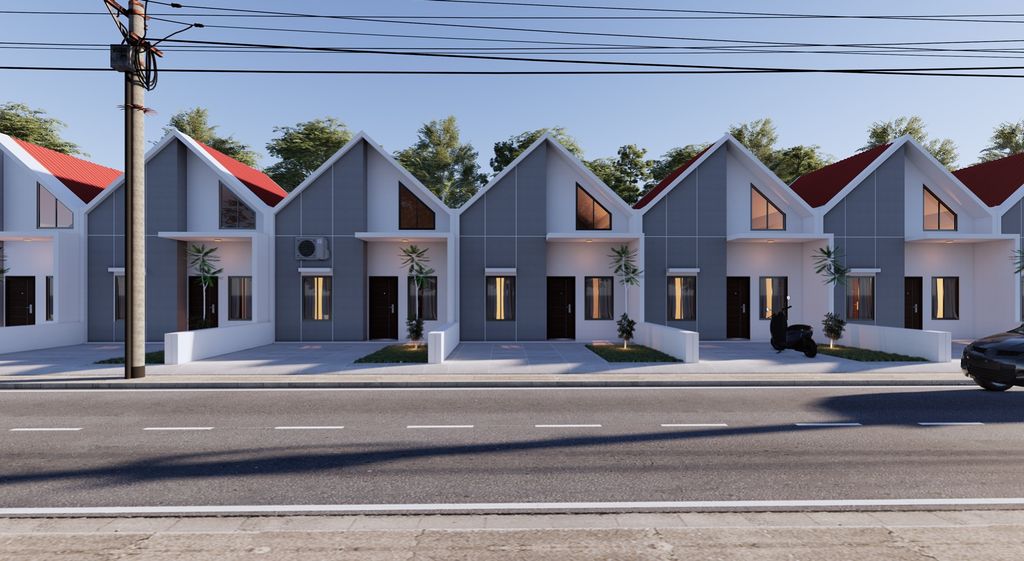 foto tampak rumah tipe 36 perumahan OS LAND RESIDENCE