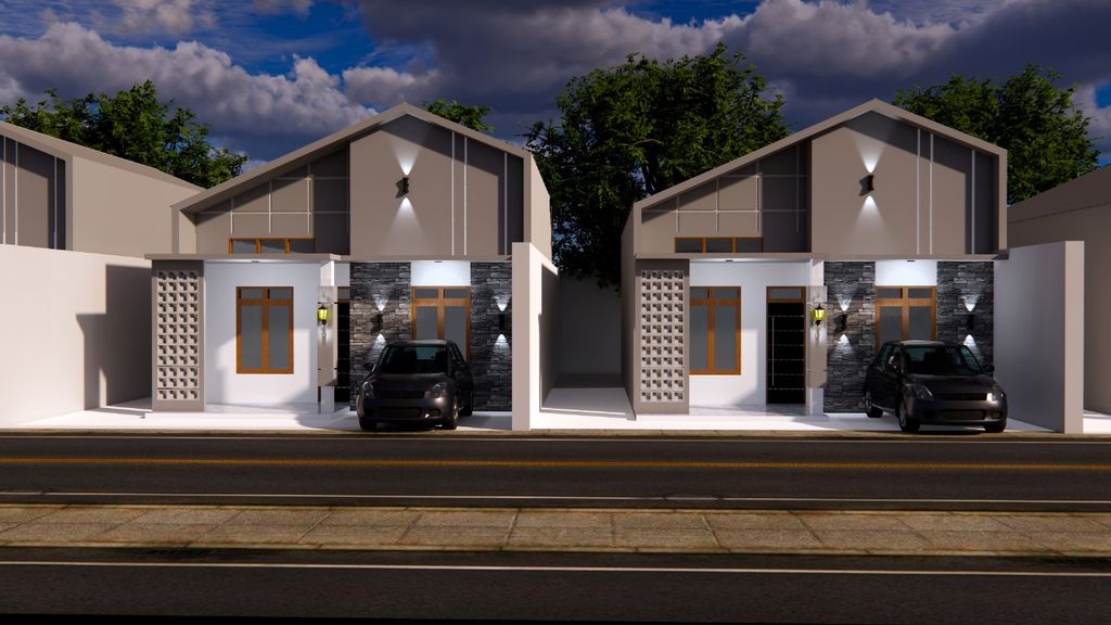 foto tampak rumah tipe 80 perumahan MIFZAL ANAK SULTAN RESIDENCE