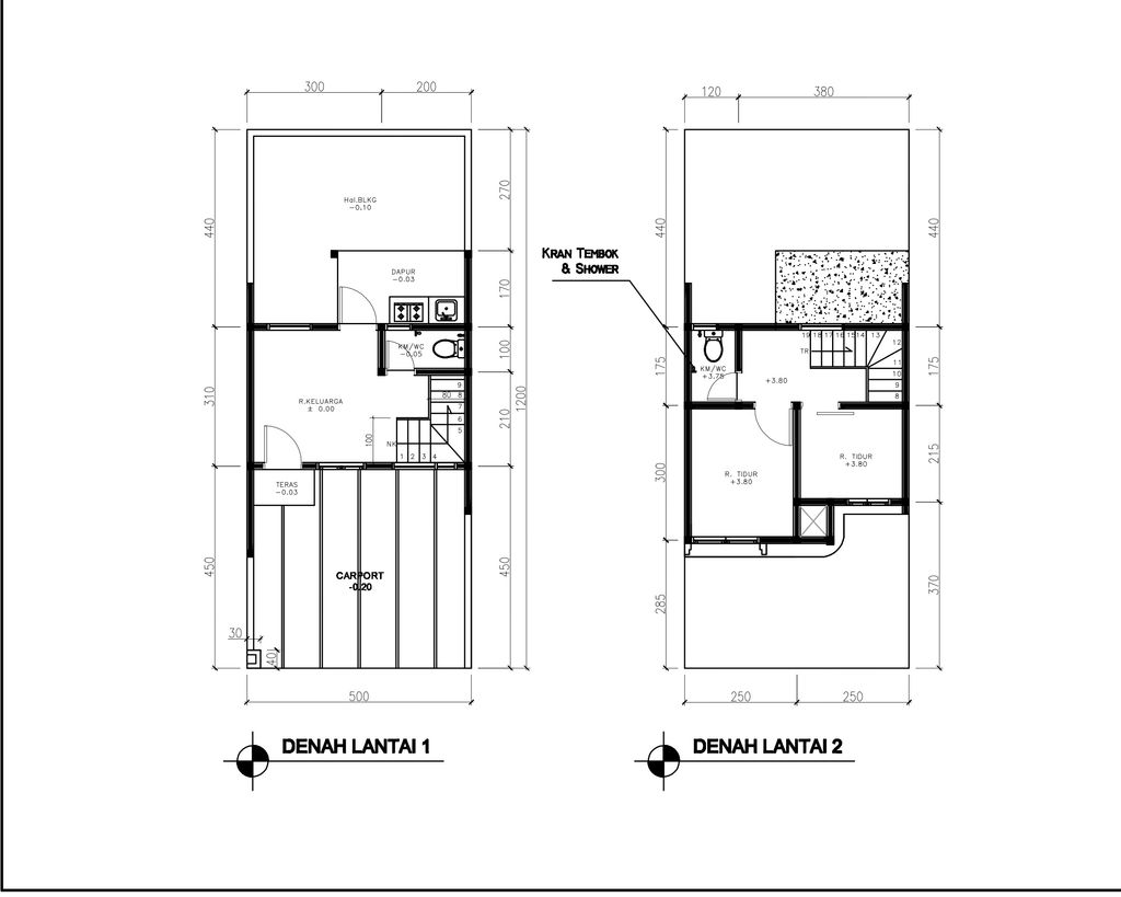 foto denah rumah tipe 38 Compact 2 Kamar HC (449) perumahan G-Land Ciwastra Park 2