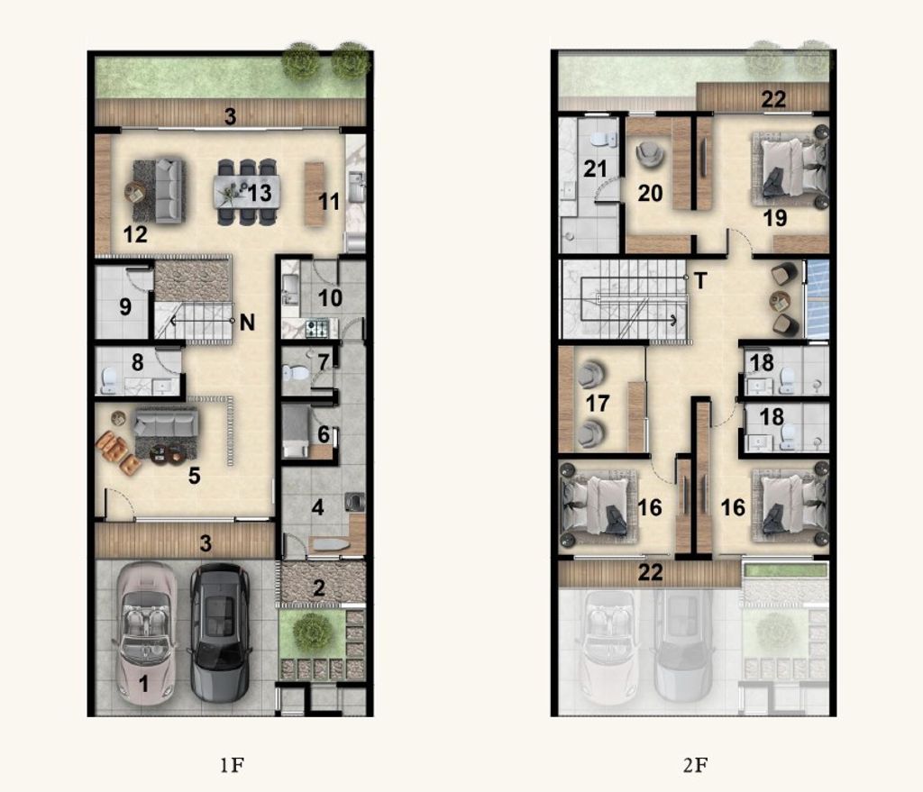 foto denah rumah tipe Greenwich Hill perumahan GREENWICH HILL
