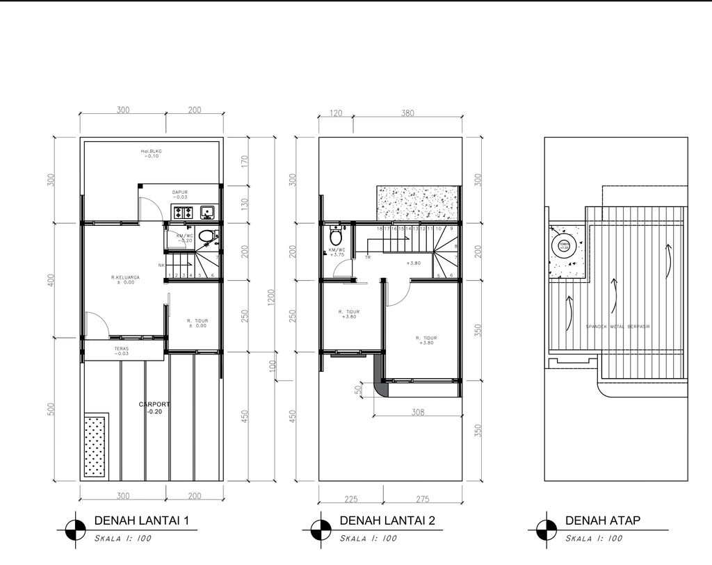 foto denah rumah tipe 47 Compact High Ceiling (3KT) (374) perumahan Griya Pataruman Asri 2