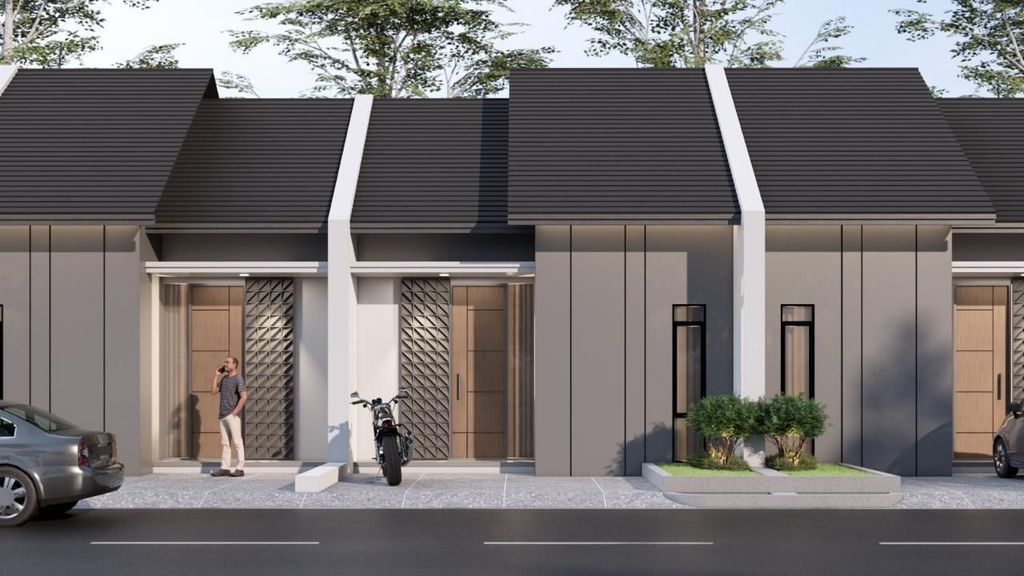 foto tampak rumah tipe 36 perumahan MAJESTY RESIDENCE