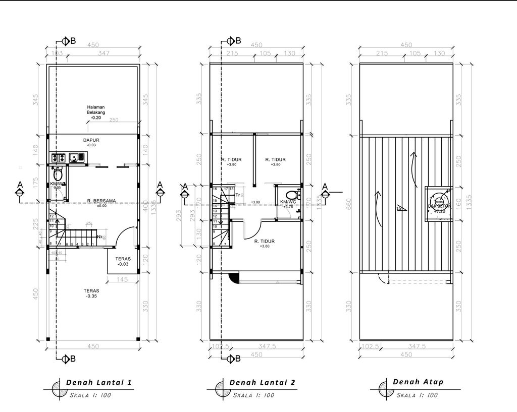 foto denah rumah tipe 50 Compact Minimalis HC (571) perumahan Cluster Everton
