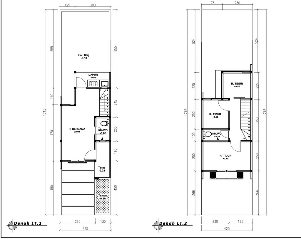 foto denah rumah tipe 55 Compact - Classic Eropa (3KT) (612) perumahan Graha Batu Karang (Violin)