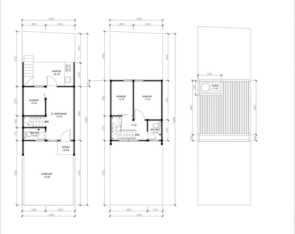 foto denah rumah tipe 45 Compact Platinum Cozy Level (3 KT) (483) perumahan G-Land Padalarang Residence 2 Tahap 2