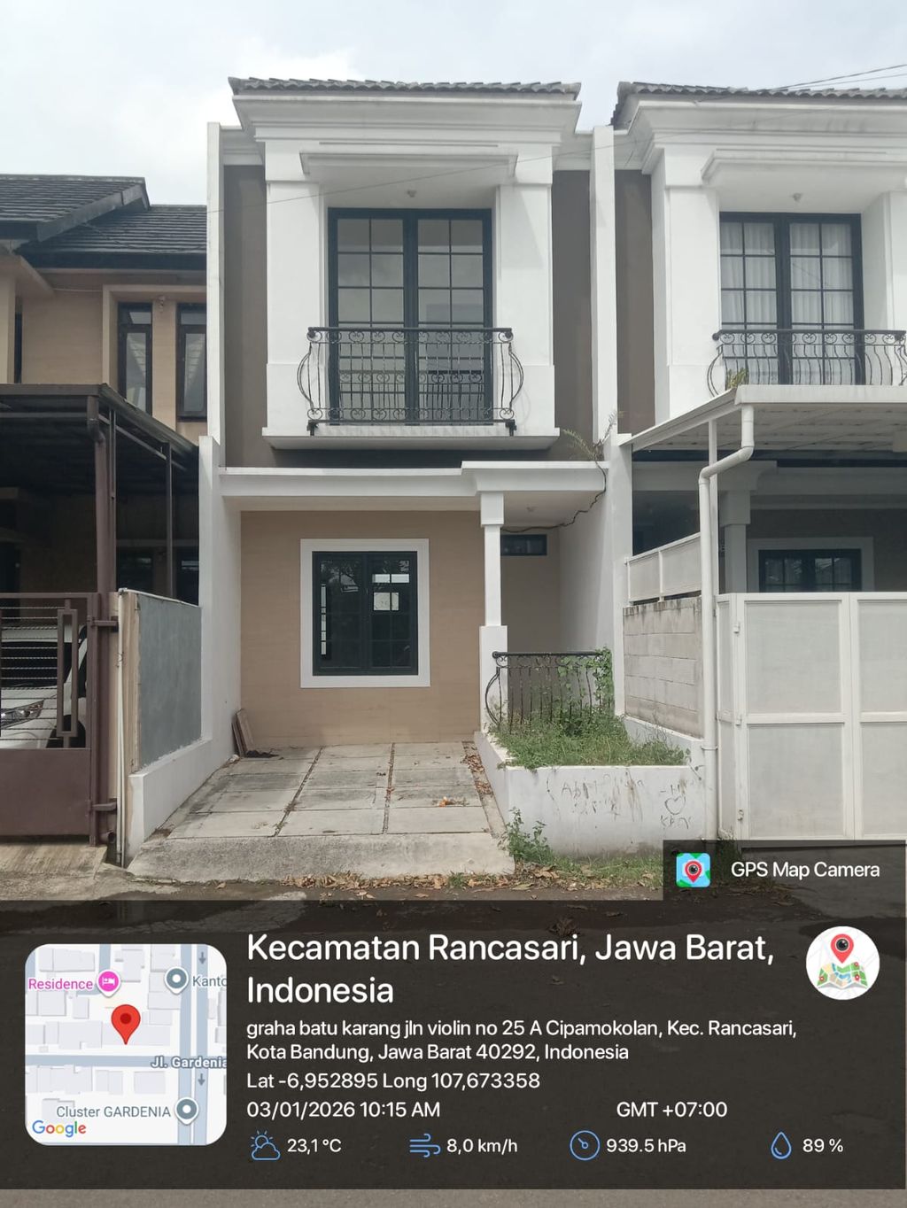 foto tampak rumah tipe 55 Compact - Classic Eropa (3KT) (612) perumahan Graha Batu Karang (Violin)
