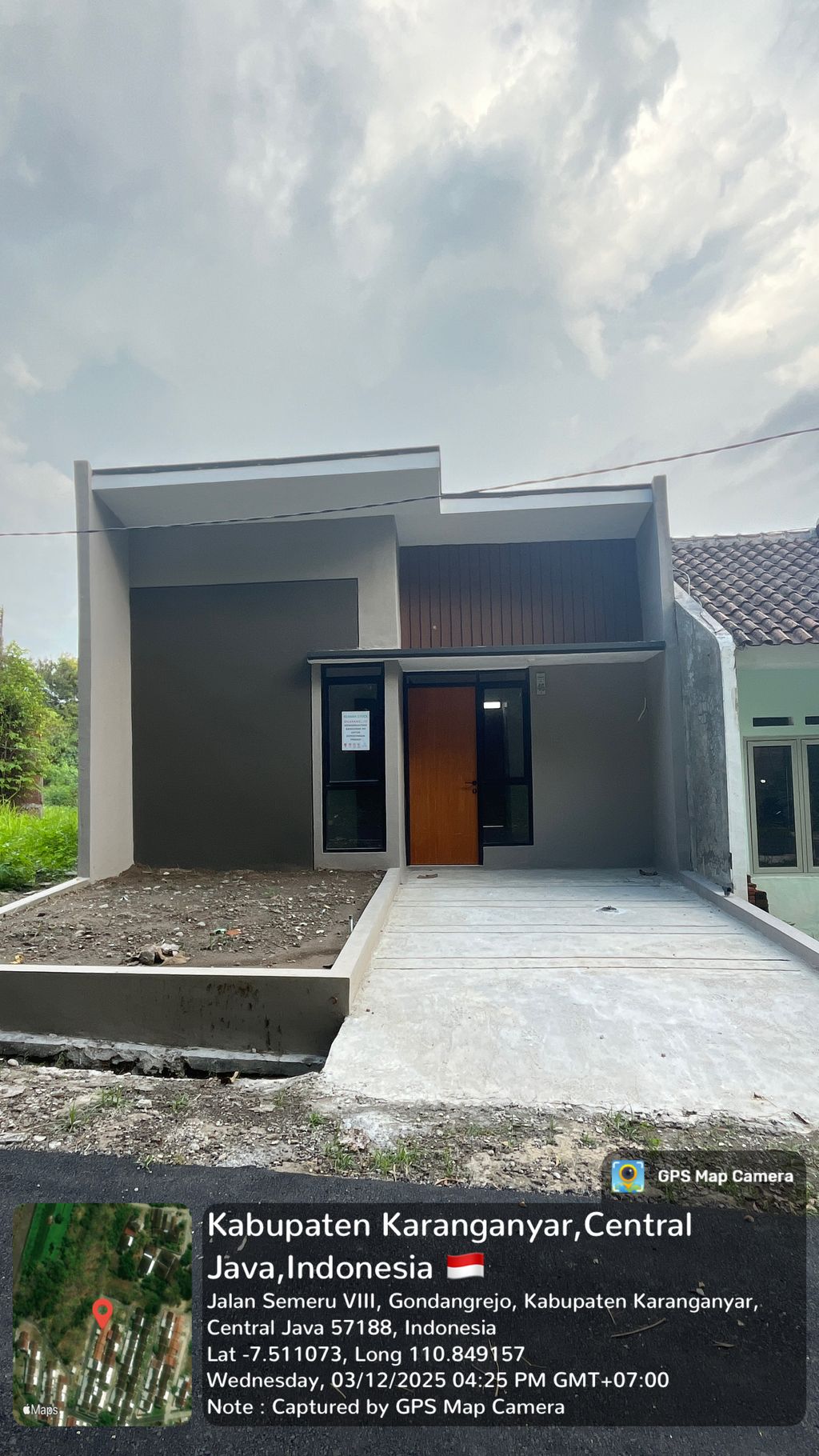 foto tampak rumah tipe 30/66 perumahan Jeruksawit Permai 40 Unit 