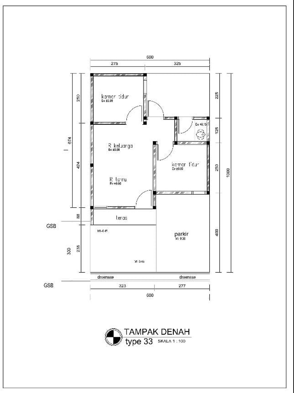 foto denah rumah tipe 33 perumahan DIAMOND 5