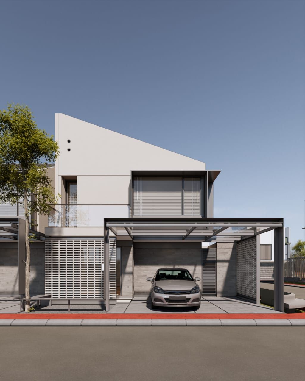 foto tampak rumah tipe ALSTONIA 112/108 A perumahan BERNADY LAND SLAWU