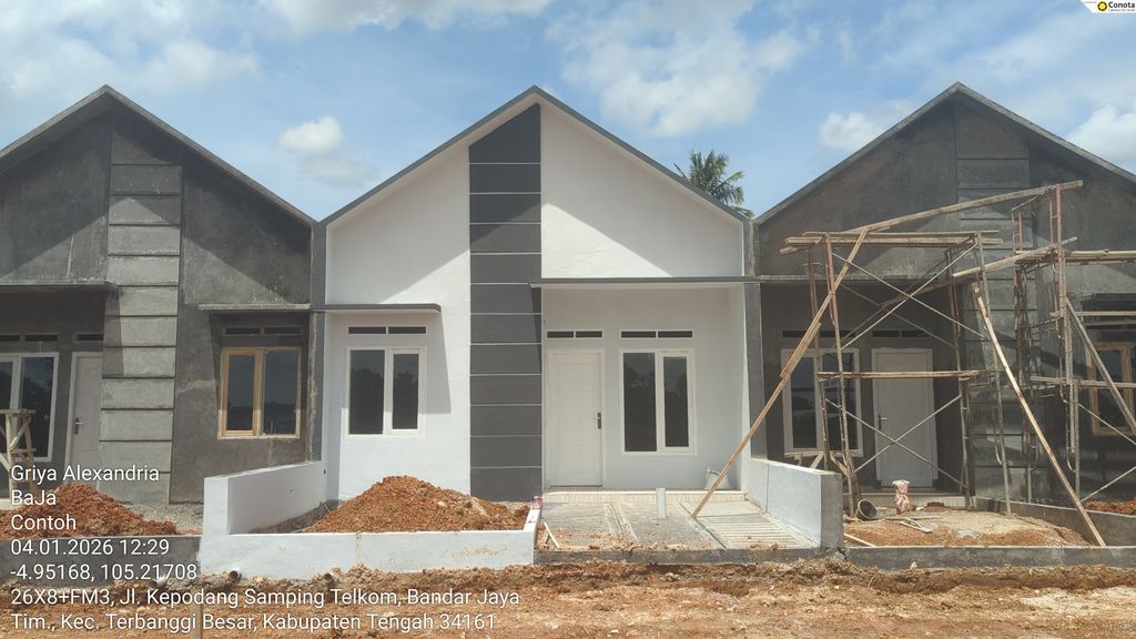 foto tampak rumah tipe 36 perumahan GRIYA ALEXANDRIA BANDAR JAYA