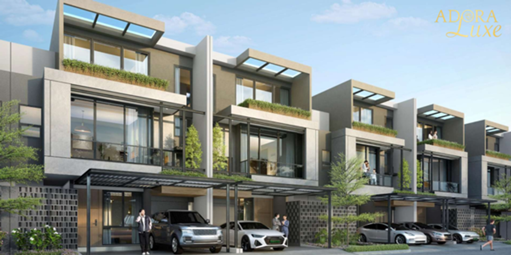 foto tampak rumah tipe Adora 190/152 perumahan ADORA