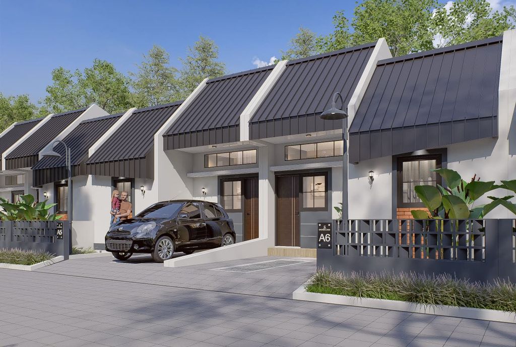 foto tampak rumah tipe 36 perumahan Sadana Land I