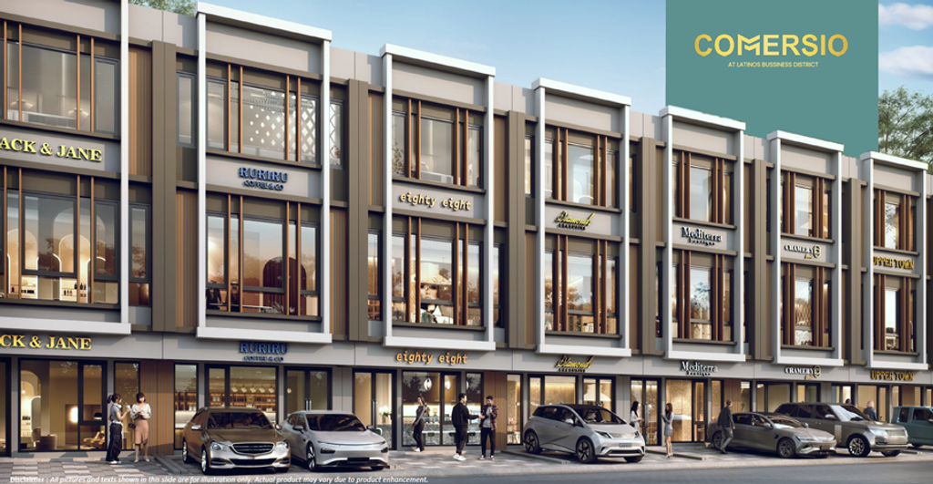 foto tampak rumah tipe Comersio 90/50 perumahan Latinos Business District